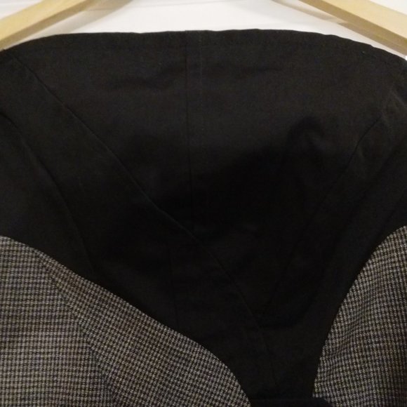 Wool Blend Strapless Trench Coat OOAK Modern Mobster Dress - Picture 14 of 15